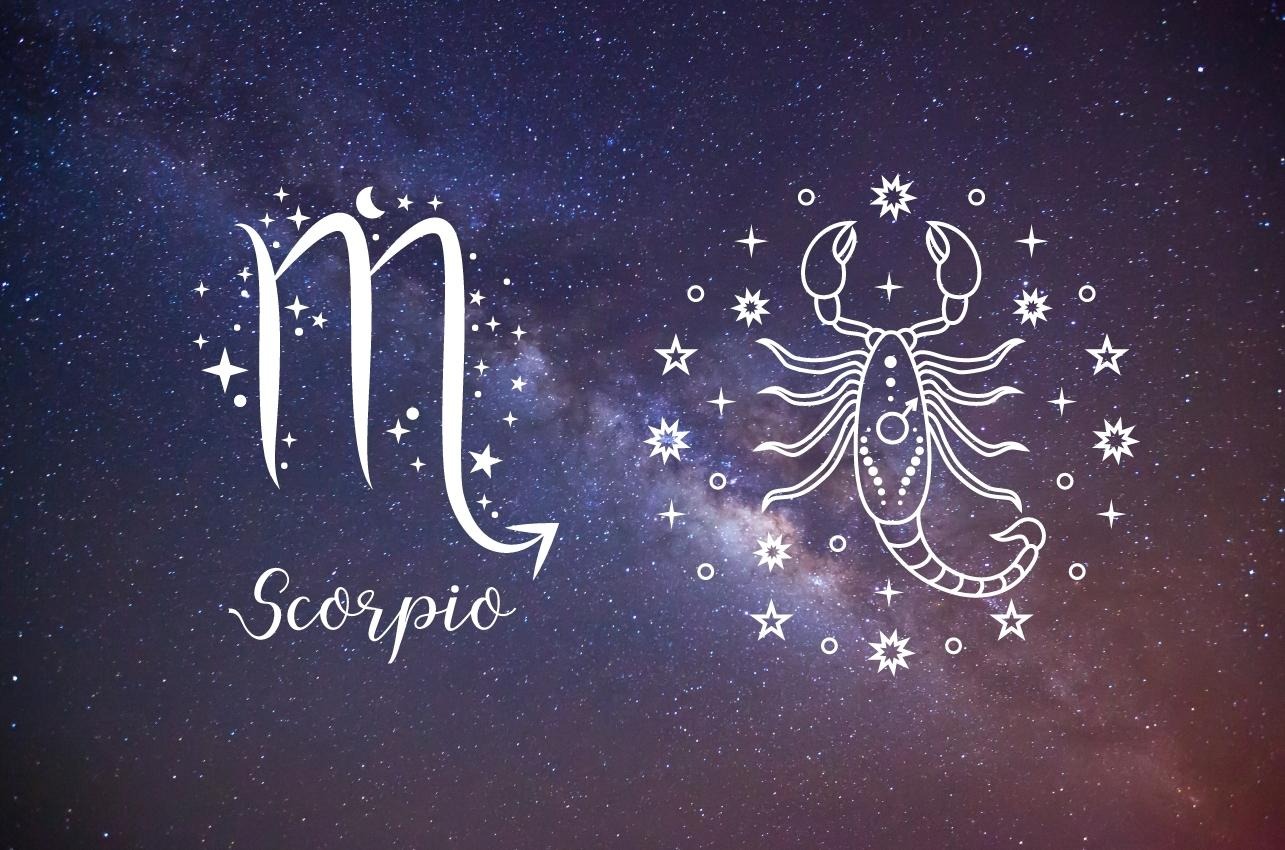 Photo of two Scorpio zodiac sign symbols